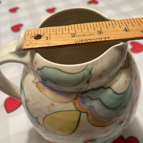 Vintage beautiful studio art ceramic Italian inspired pitcher. Signed - Picture 7 of 8
